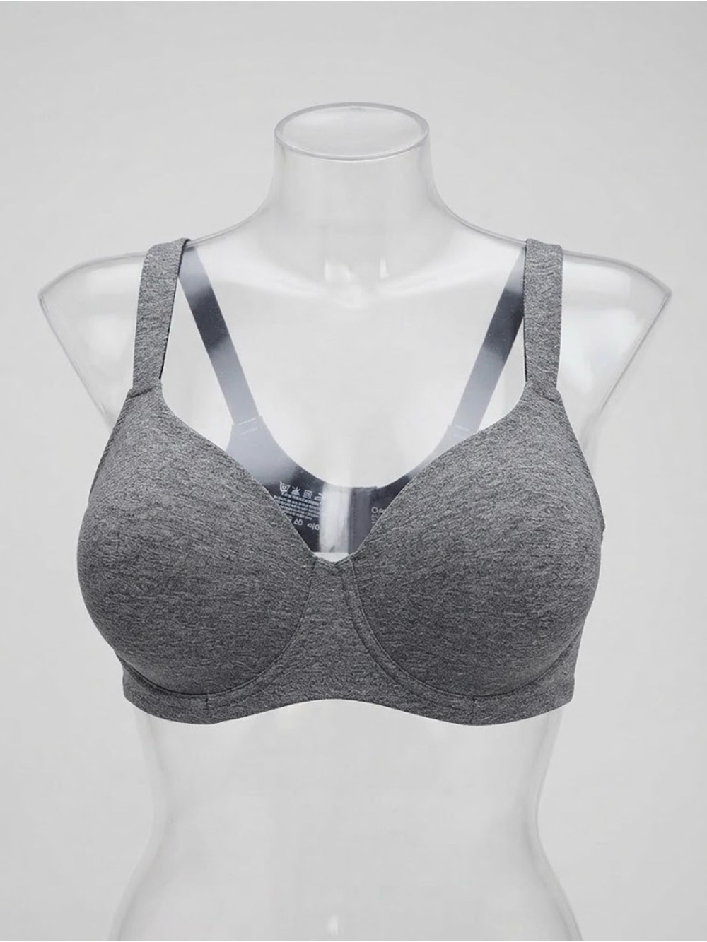 Cacique Gray Wireless Full-Coverage T-shirt Bra